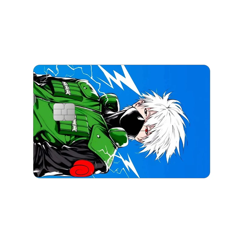 Naruto Card Sticker Uzumaki Sasuke Uchiha Itachi Hinata Hyuga ID Campus Decor Anime Cartoon Boy Decals Credit Card Paster Gift view 5