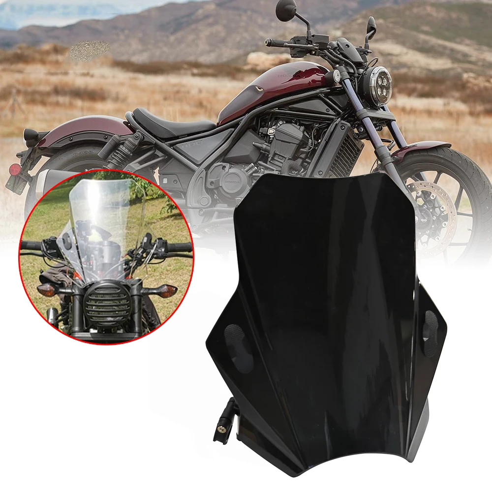 For HONDA REBEL CMX 300 500 1100 CMX300 CMX500 CMX 1100 2017- 2020 2021Motorcycle Windshield Windshield Deflector