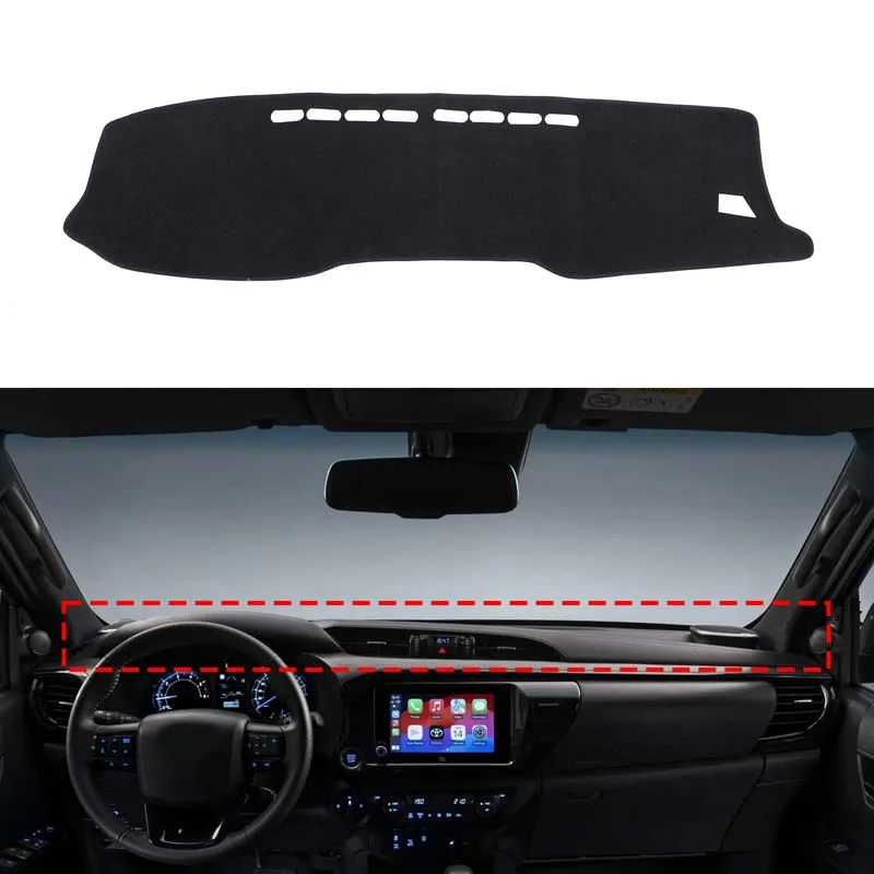

For Toyota Hilux AN120 AN130 2015~2021 Dashboard Cover Dash Board Mat Carpet Pad Sunshade Cushion Non-slip Accessories