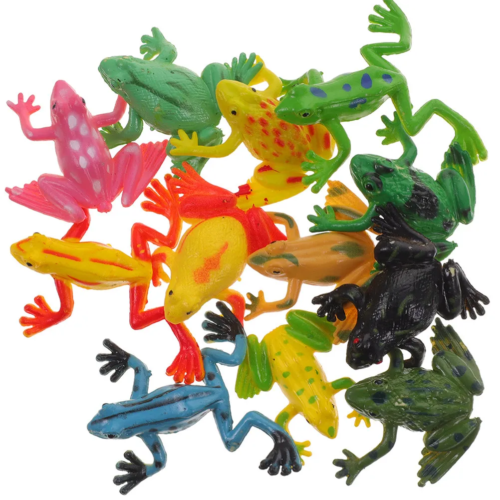 

24Pcs Simulated Frogs Ornaments Small Lifelike Frogs Figures Decoration Kids Pretend Play Educational Fun Home Decor