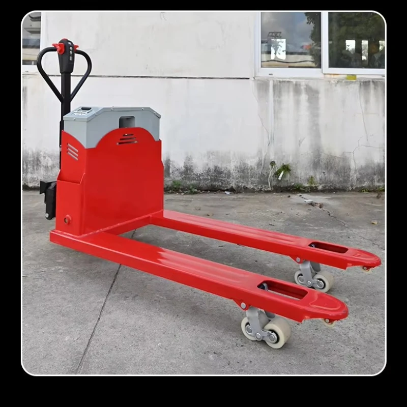 Chariot élévateur tout-terrain entièrement électrique de 3 tonnes, chariot à palettes, batterie lithium/plomb-acide 48V, roues motrices, capacité de levage semi-automatique