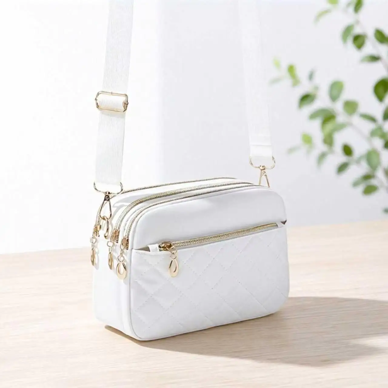 2026 Neue Modische Gesteppte Damen-Umhängetasche - Diamantmuster Crossbody-Tasche - Mehrschichtige Mehrzweck-Tasche – Detail 3