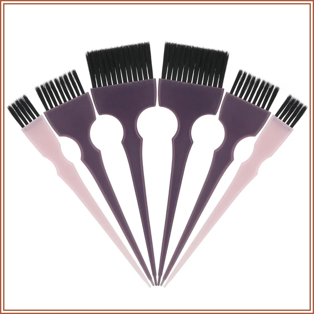 

6pcs Professional Hairdressing Brush Set - Tinting Brushes, Color Applicator for Hair Dyeing, Balayage, Styling