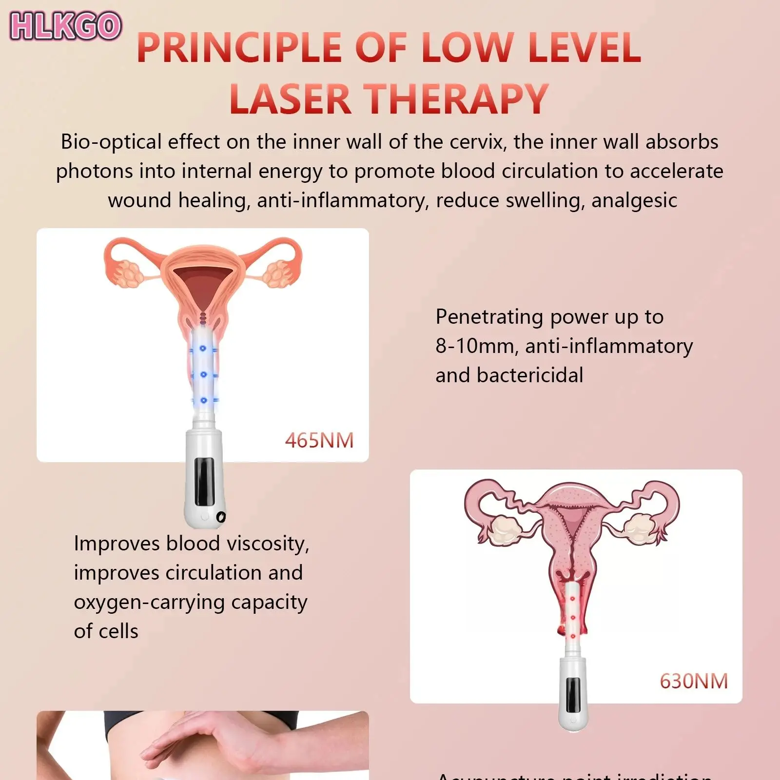 Electric LED Feminine Care Device, Home Phototherapy Equipment for Vaginal Health and Pelvic Floor Comfort Management