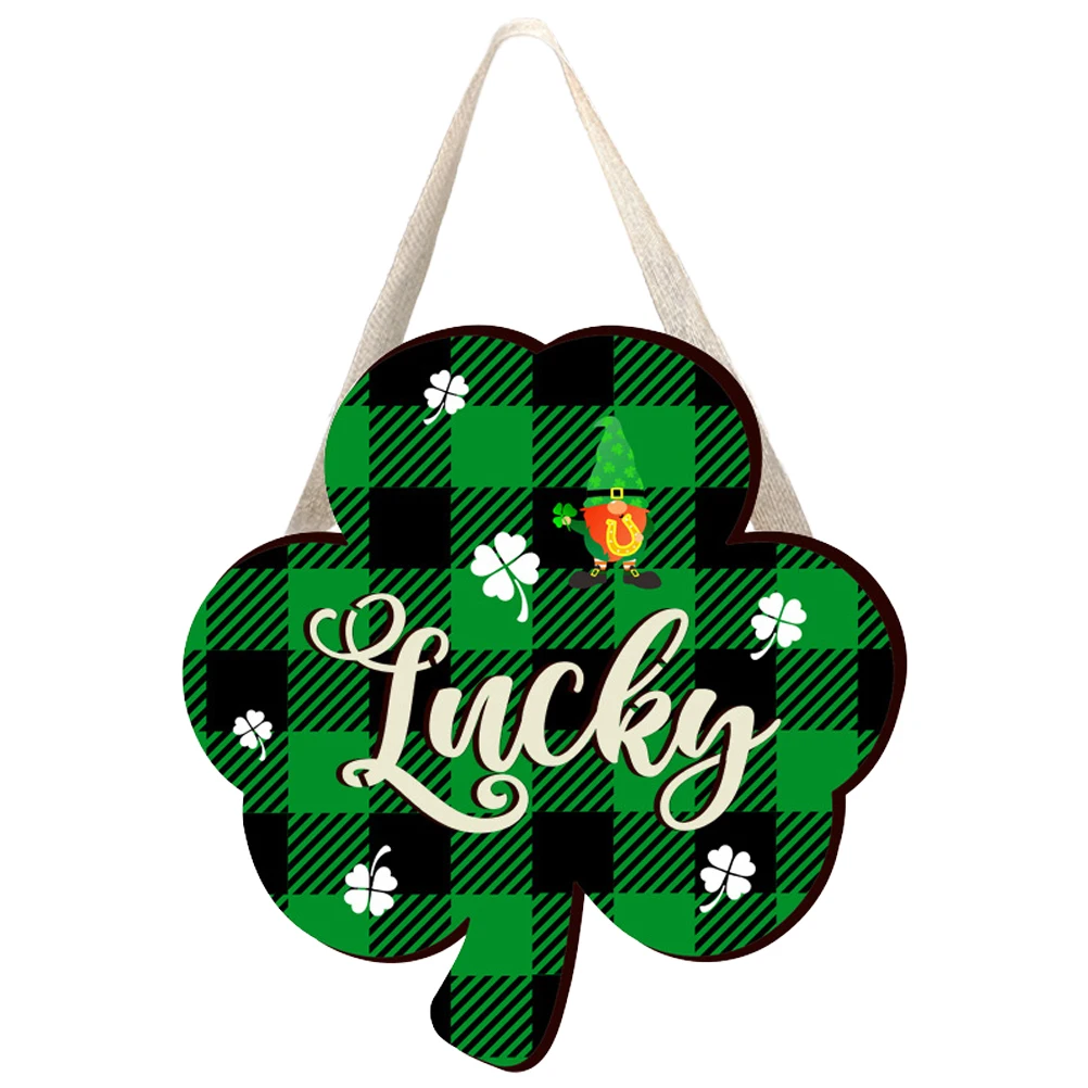 

LED Wooden Signboard Patrick's Day Decorations Hanging Front Door Signs Festival Party Supplies DIY Wood Craft