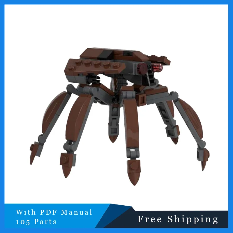 

105 шт., серия Star Battle, уникальная сторожевая дроид MOC, креативные строительные блоки, модель, развивающая игрушка для мальчика, подарки на день рождения