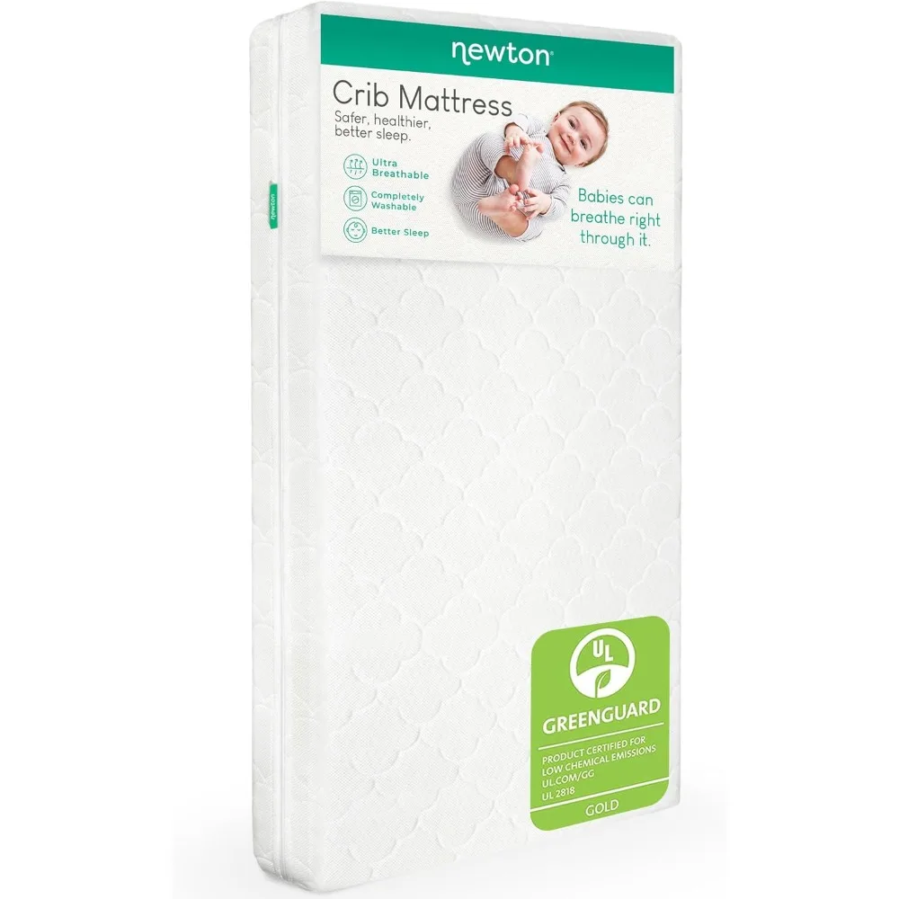 Crib Mattress and Toddler Bed - 100% Breathable Proven to Reduce Suffocation Risk, 100% Washable, 2-Stage