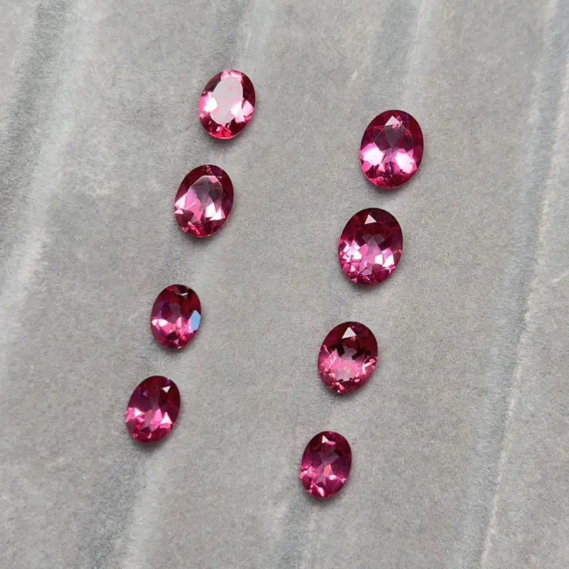 5mm*7mm To 8mm*10mm VVS Grade Pink Topaz Loose Gemstone Wholesale Price Natural Topaz for Jewelry Shop