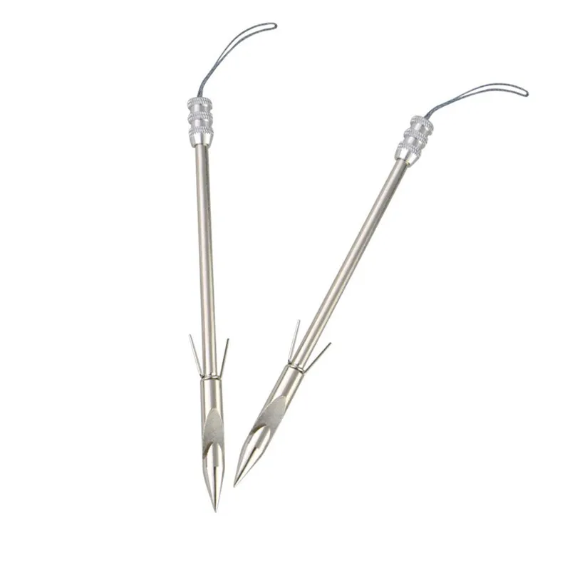 3/6/12/24pcs Archery Fishing Arrow Tips Fishing Broadheads Fishing Darts With Waist Bag Slingshot Catapult Hunting  Accessories