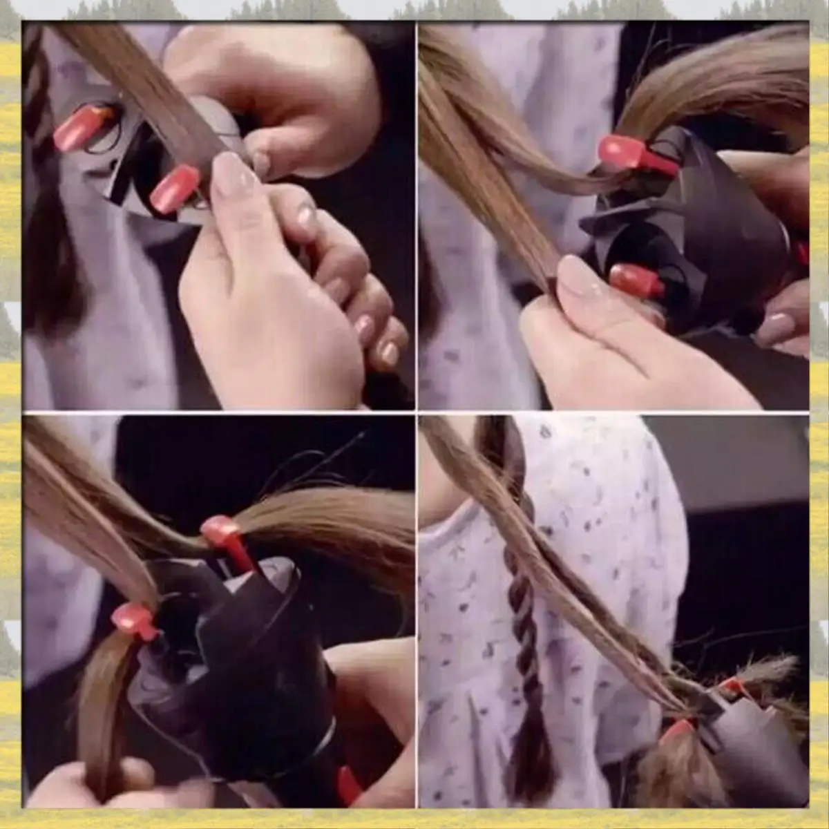 

Hot Sale 2 Pcs Fast Automatic Styling Electric Hair Braider Machine Braiding Hairstyle Machine