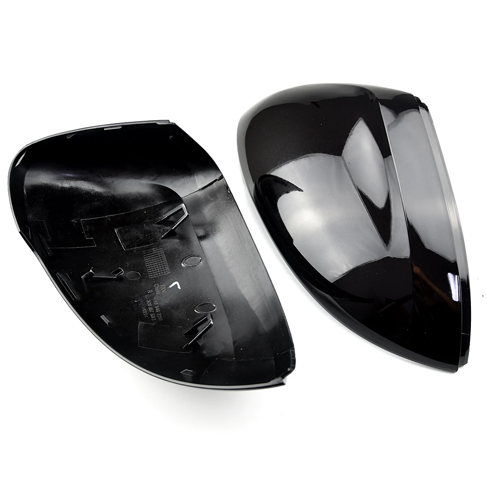 2pcs Black Side Mirror Covers for VW Passat B8 Variant Arteon Caps 2016 2017 2018 2019 2020 (Glossy Pearl Black) for Volkswagen