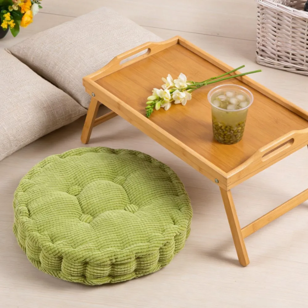 Green Meditation Floor Round Pillow For Seating On Floor Solid Tufted Thick Pad Cushion For Yoga Balcony Chair Seat Cushions