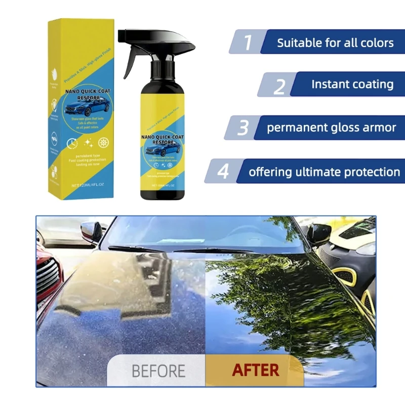 120ml Car Polish Agent Multipurpose Quick Effect Coating Agent Sprayer Paint Coating Sprayer Vehicle Paint Polish