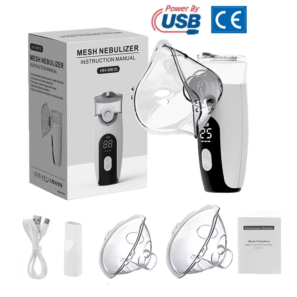 Nébuliseur portatif portatif Autoclean Inhaler médical silencieux maille nébuliseur asthme inhalateur atomiseur pour adulte enfant nébuliseur