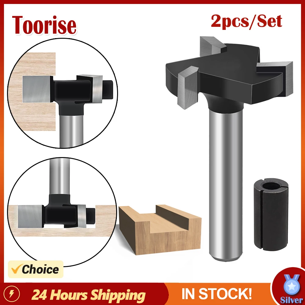 Spoilboard Surfacing Router Bit 6.35mm Shank Slab Flattening Router Bit T-Slot Milling Cutter For Woodworking Router Bit Tools