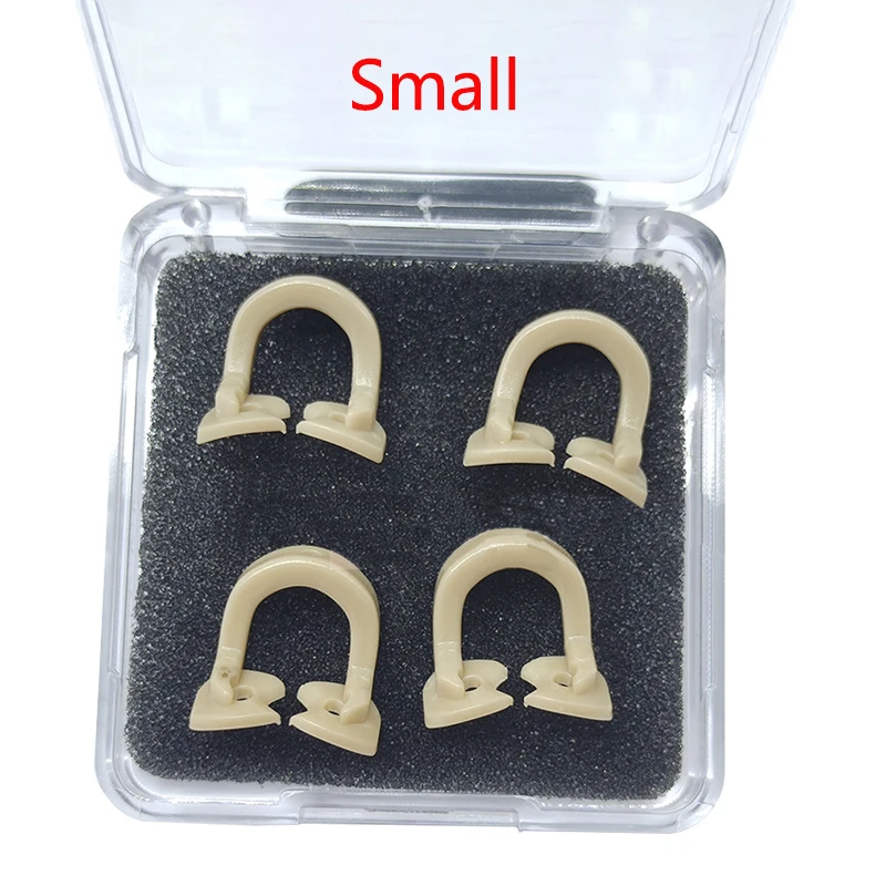 Dental Rubber Barrier Clip Rubber Dam Clamps Deciduous Teeth Clamp Resin Material Dentist Tools for Dental Lab 4Pcs/Set