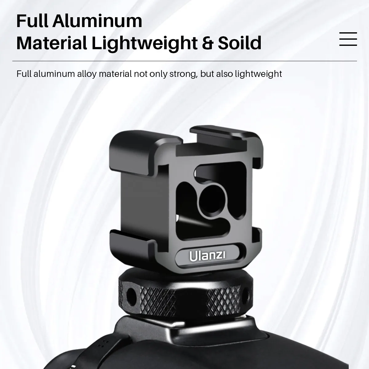 Ulanzi PT-12 Triple Kalten Schuh 1/4'' Schraube Adapter Verlängern Mikrofon Füllen Licht Monitor Magie Arm DSLR Kamera Zubehör