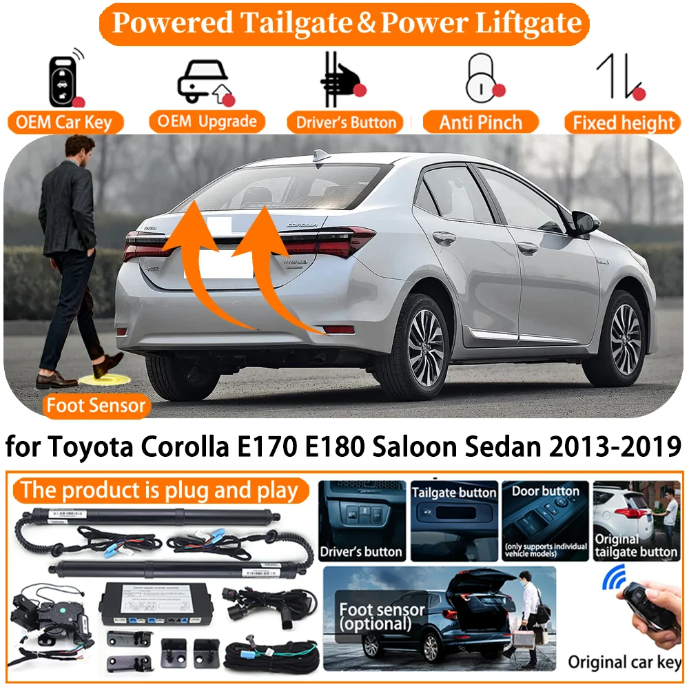 

Powered Tailgate system for Toyota Corolla E170 E180 Saloon Sedan 2013-2019 Automatic Electric Power Tailgate Tail Gate Lift kit