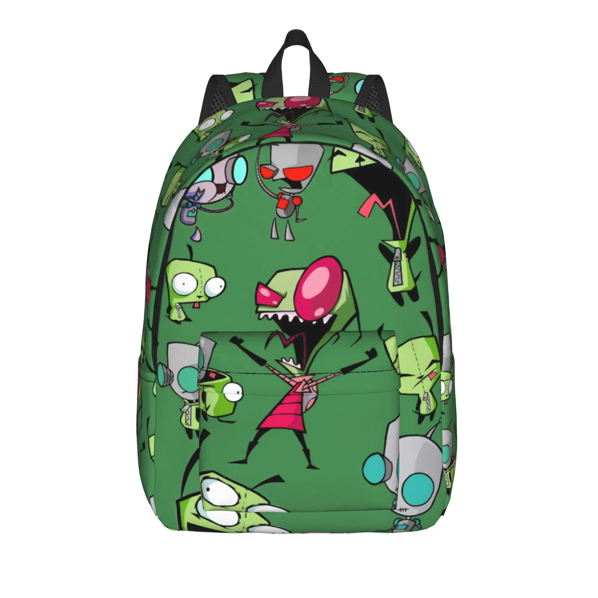 Invader Zim Gir Dib Robot Backpack American Animated Modern Backpacks Male College Pattern High School Bags Custom Rucksack