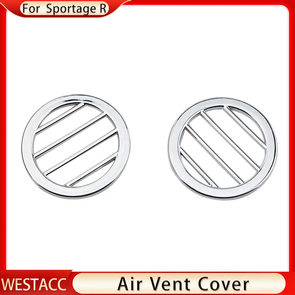 A/C Vent Cover Sticker Trim for Kia Sportage R 3 SL LHD 2011 - 2015 Air Conditioning ABS Chrome Car Interior Accessories