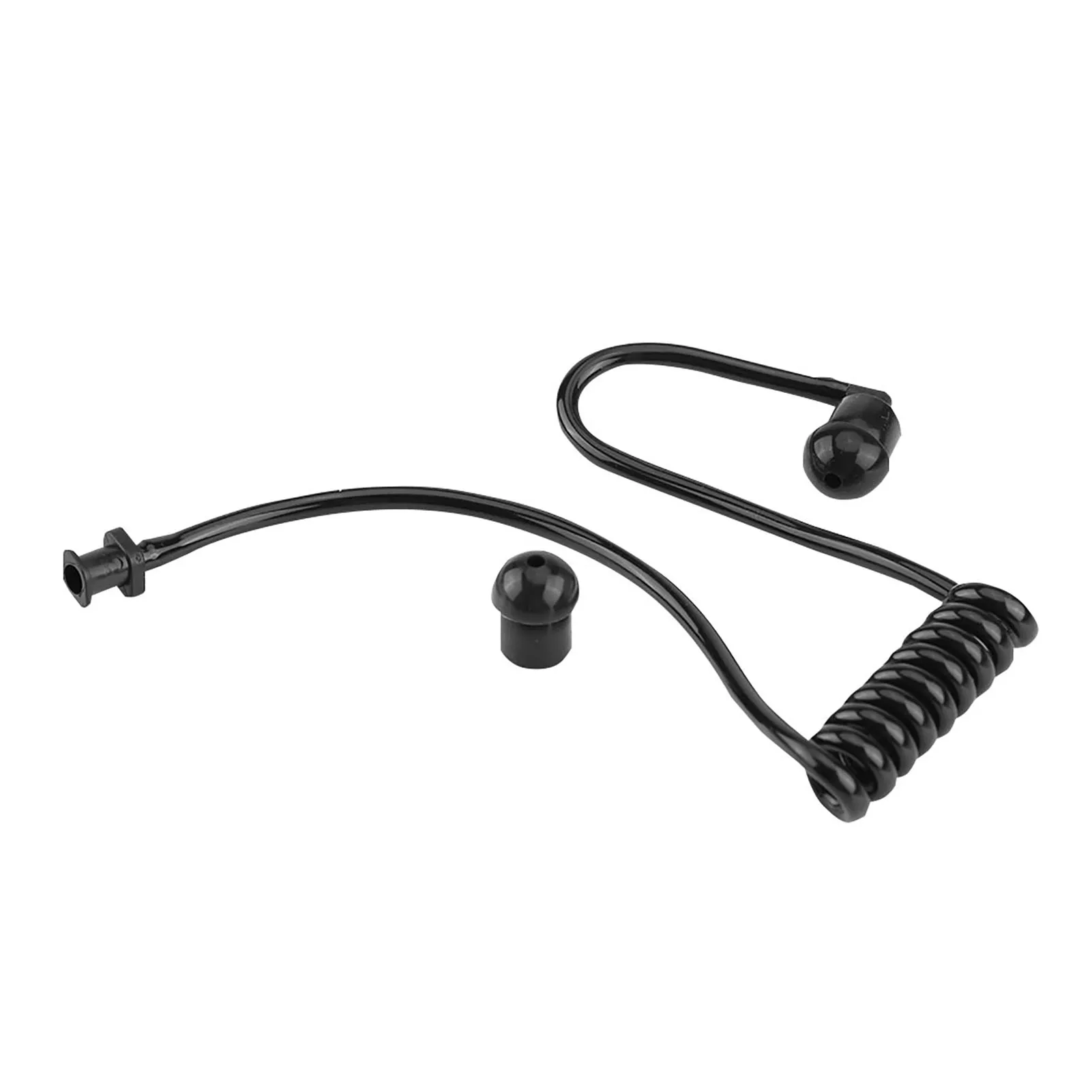 Universal Pack of 5 Clear Coiled Acoustic Tube Replacement Acoustic Tube For Two Way Radio Earpiece Black Walkie Talkie Earpiece