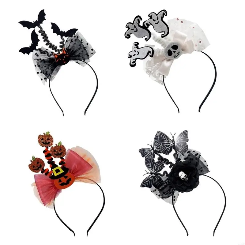 270D Bat Hairband For Halloween Costume Accessories Gothic Hair Hoop