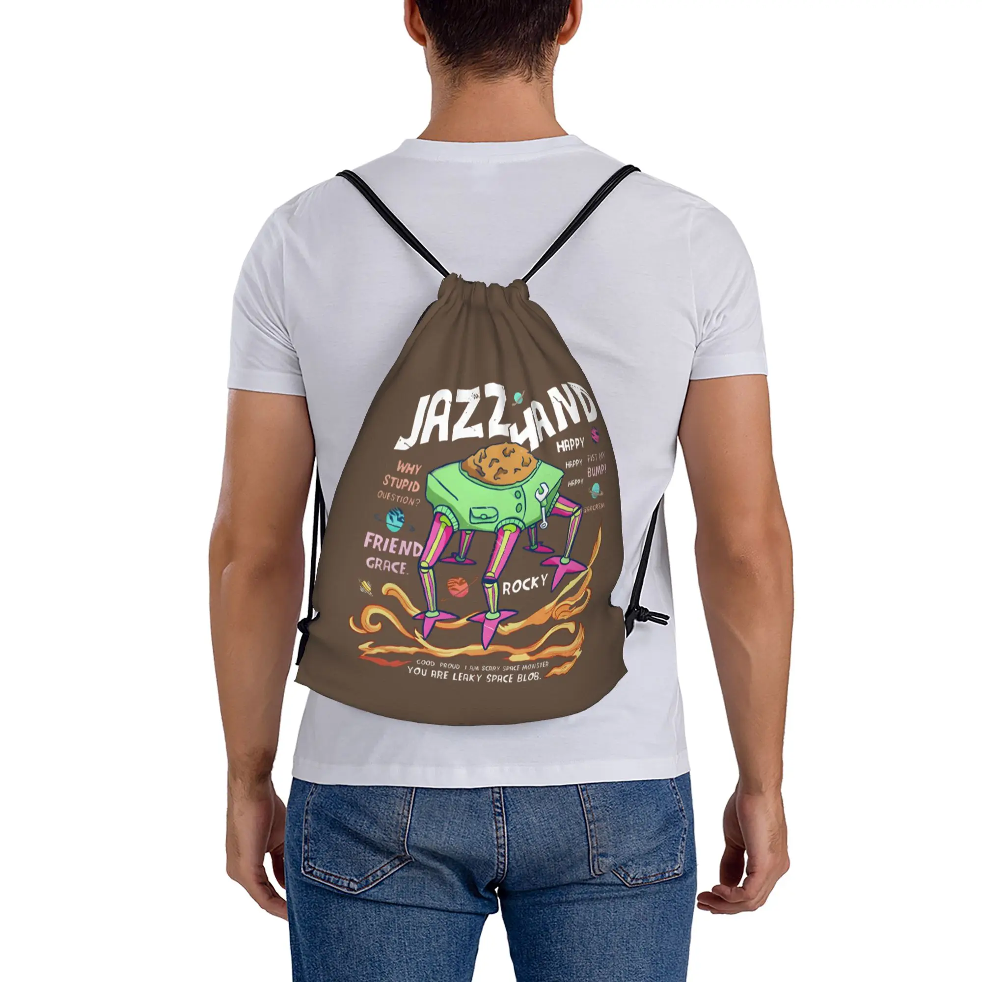 Project Hail Mary 21  Portable Shopping Drawstring Backpack Riding Backpack Gym Clothes Drawstring Bags