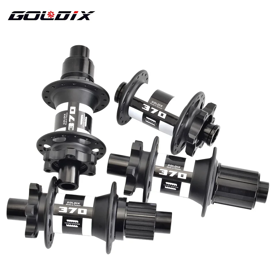 GOLDIX GDX370 Bike Hub Sealed Bearing 6 Bolt Disc Brake J-Bend spoke 32 Hole Ratchet 36T BOOST MTB Hub