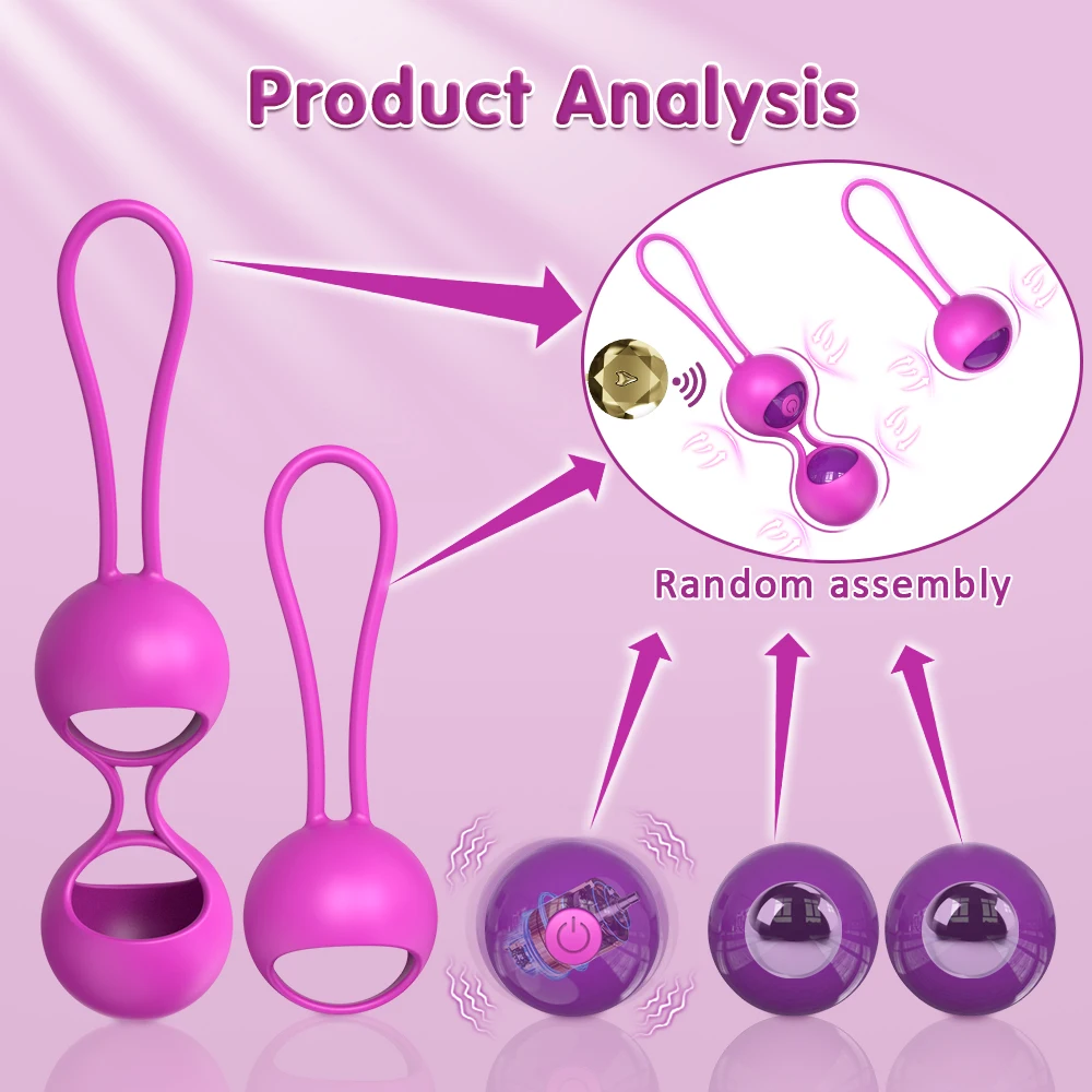 Remote Control Vaginal Ball Sex Toy for Women Vibrator Kegel Ball Simulator Vagina Chinese Ben Wa Ball Tightening Exerciser