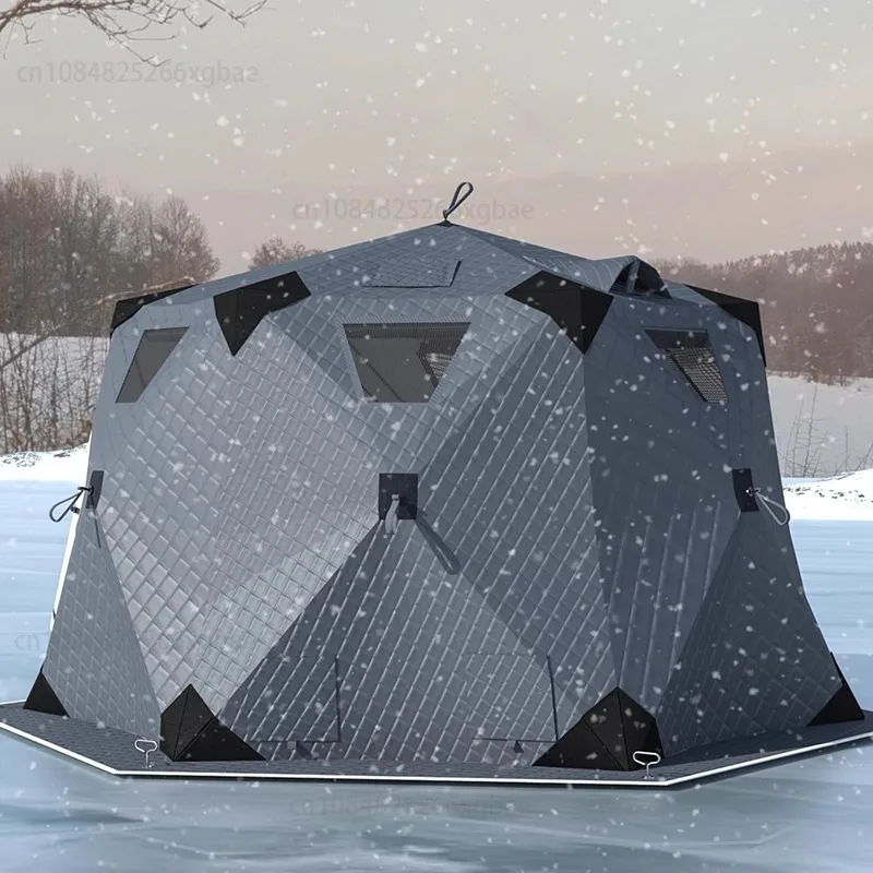 

Hexagonal Ice Fishing Tent, Outdoor Winter Fishing Camping Equipment, Thickened and Cotton Winter Insulation