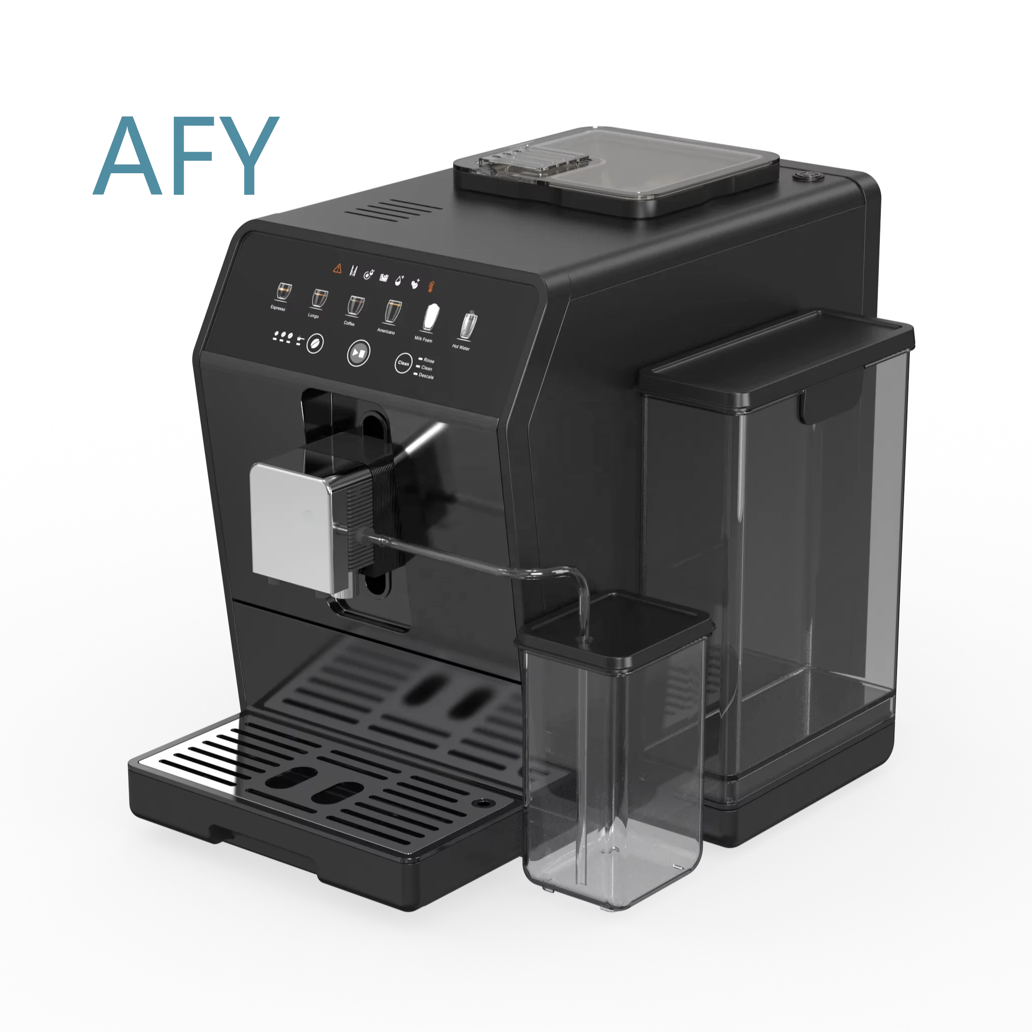 Intelligent Fully Automatic Electric Espresso Coffee Maker with Automatic Milk Frother for Home Use 19 Bar Pump Pressure for