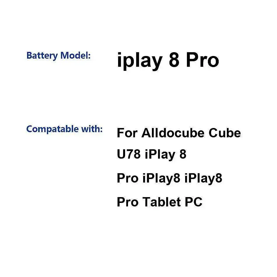 

Замена премиум-класса для Alldocube Cube U78 Iplay 8 Pro Iplay8, аккумулятор для планшетного ПК, ноутбука, 4500 мАч, высокая производительность