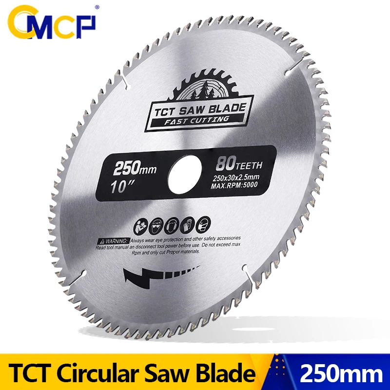 

CMCP 1 шт. TCT дисковая пила 250 мм 10 "режущее полотно по дереву диск с твердосплавным наконечником 40/48/60/80T для деревообработки