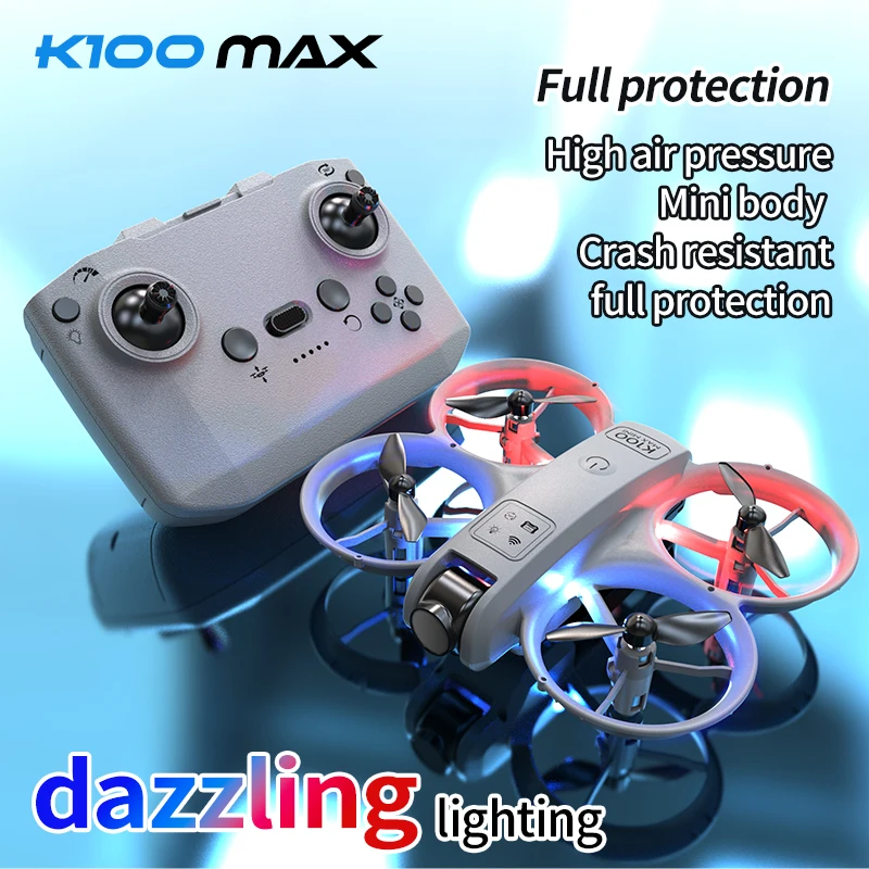 

Складной дрон K100 без камеры, Easy Fly для начинающих/детей, гравитационный контроль, трюк-флип, 2,4G, удержание высоты, запуск одним ключом