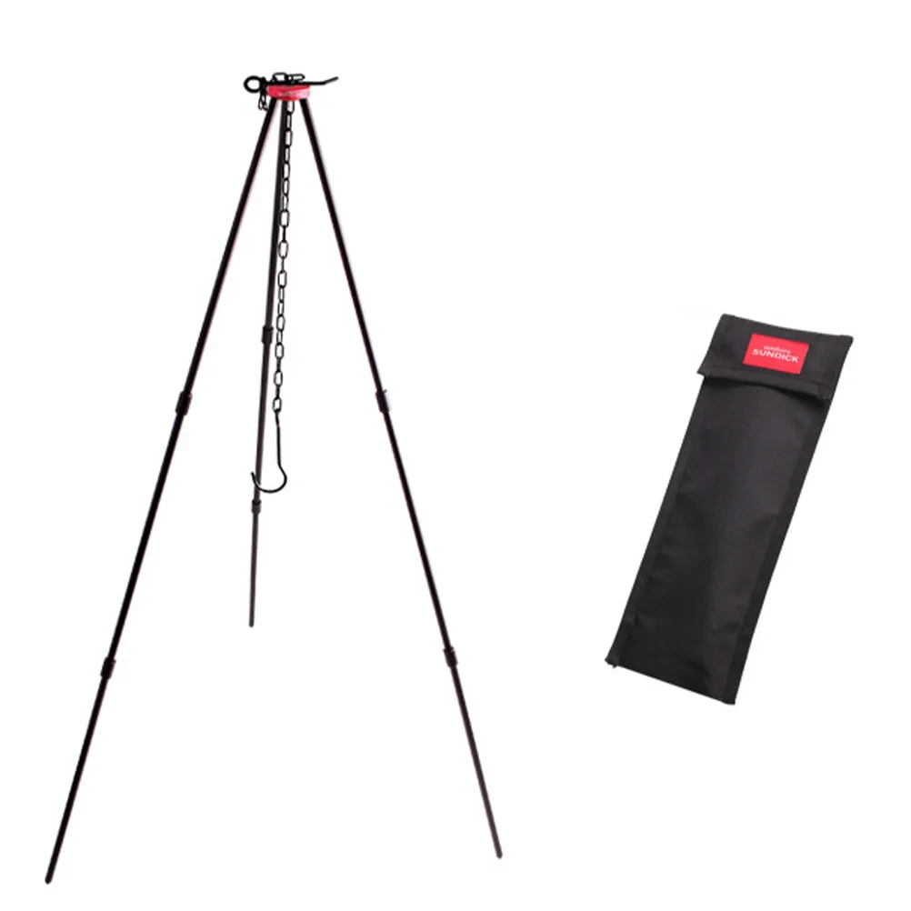 

Tripod Pot Holders Campfire Camping Cookware Stand Bonfire Bracket Black Supplies