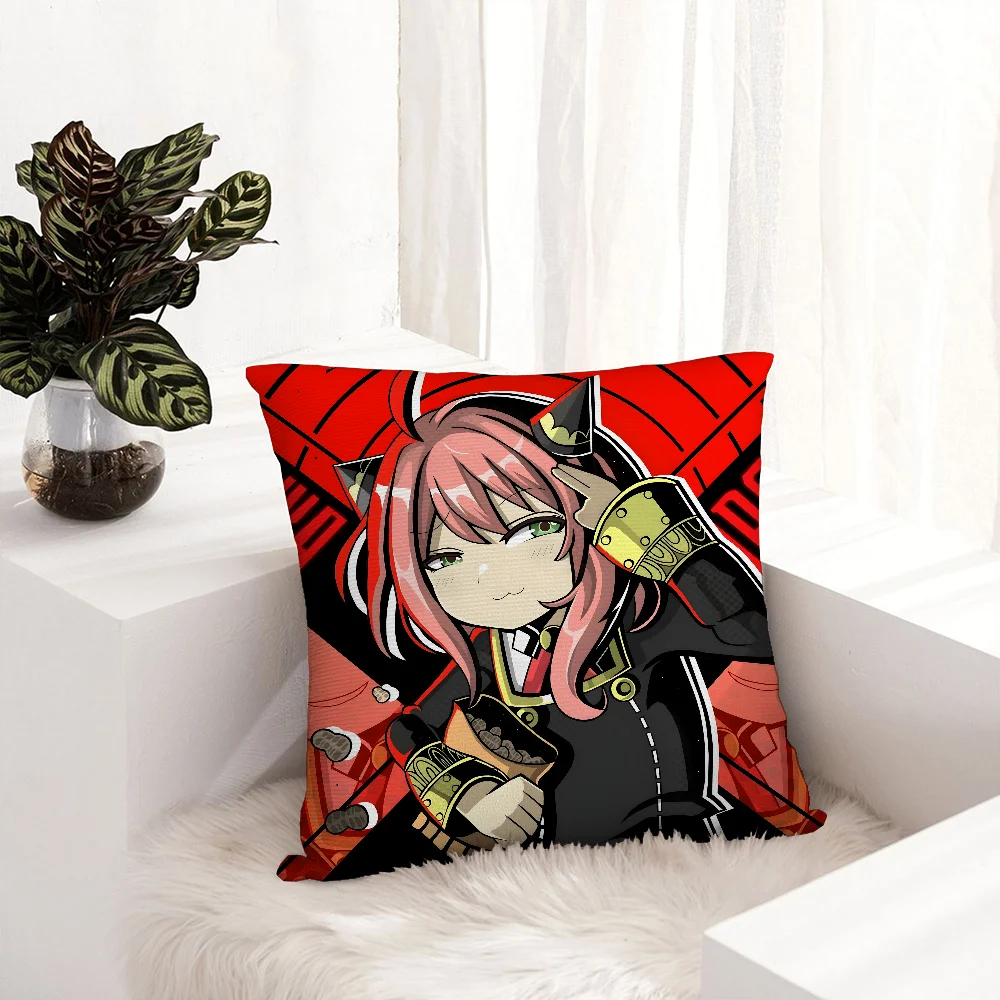 A-Anya Forger Anime Girl Pillow Case Plush Fabric Soft Pillowcase Double Sided Print Sofa Cushion Cover Throw Pillow Cover