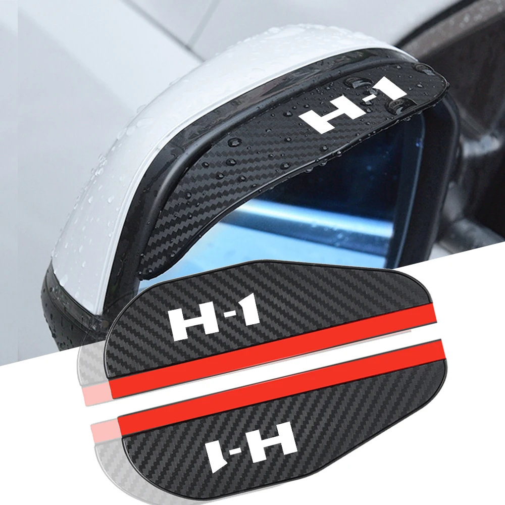 for Hyundai H1 2pcs car Rearview mirror Carbon fiber Rain car Accessories