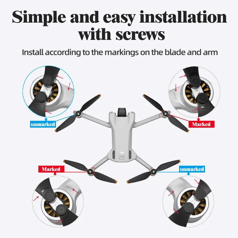 DJI 6030F Folding Carbon Fiber Propellers CW CCW for DJI Mini 3 Mini 3 Pro Mini 4 Pro Replacement Drone Accessories