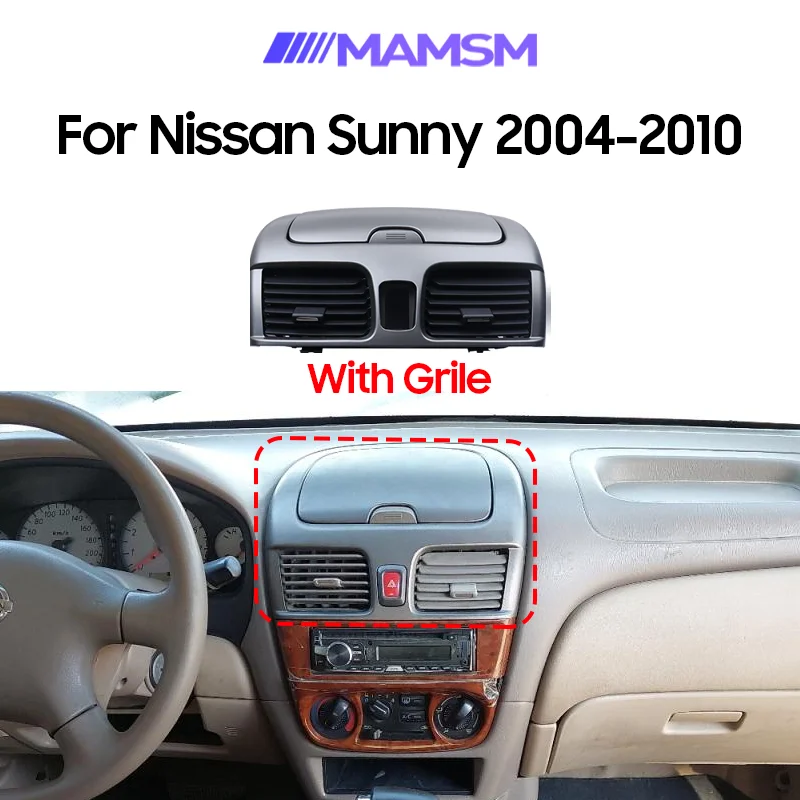 MAMSM For Nissan Sunny 2004-2010 Car Center Console Air AC Conditioner Vent Air Outlet Grille Panel Cover Replacement Part