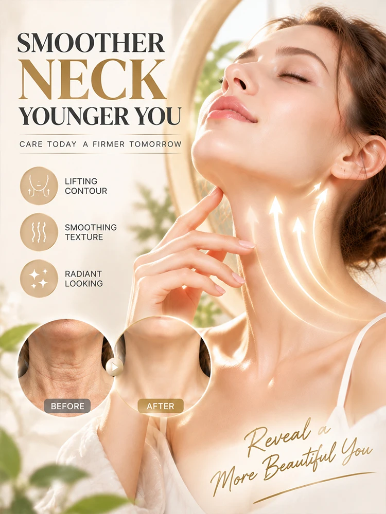 Neck Massager Beauty Device EMS Facial Lifting Tool Microcurrent Vibration Therapy for Neck and Face Care at Home