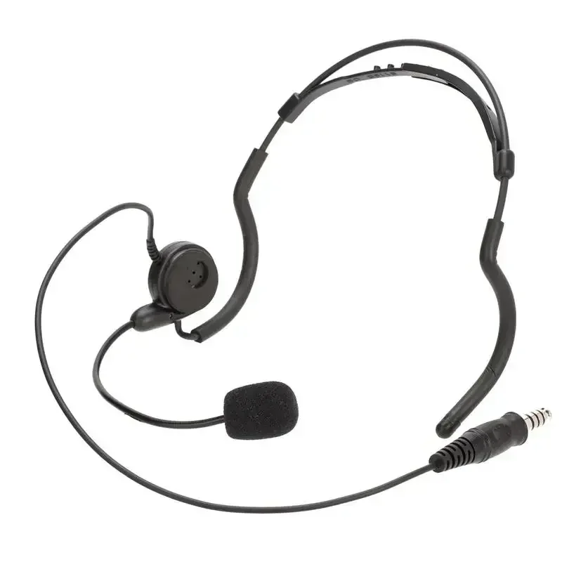 Micrófono de auricular de auricular de conducción ósea de 7,1 mm para walkie talkie de radio bidireccional