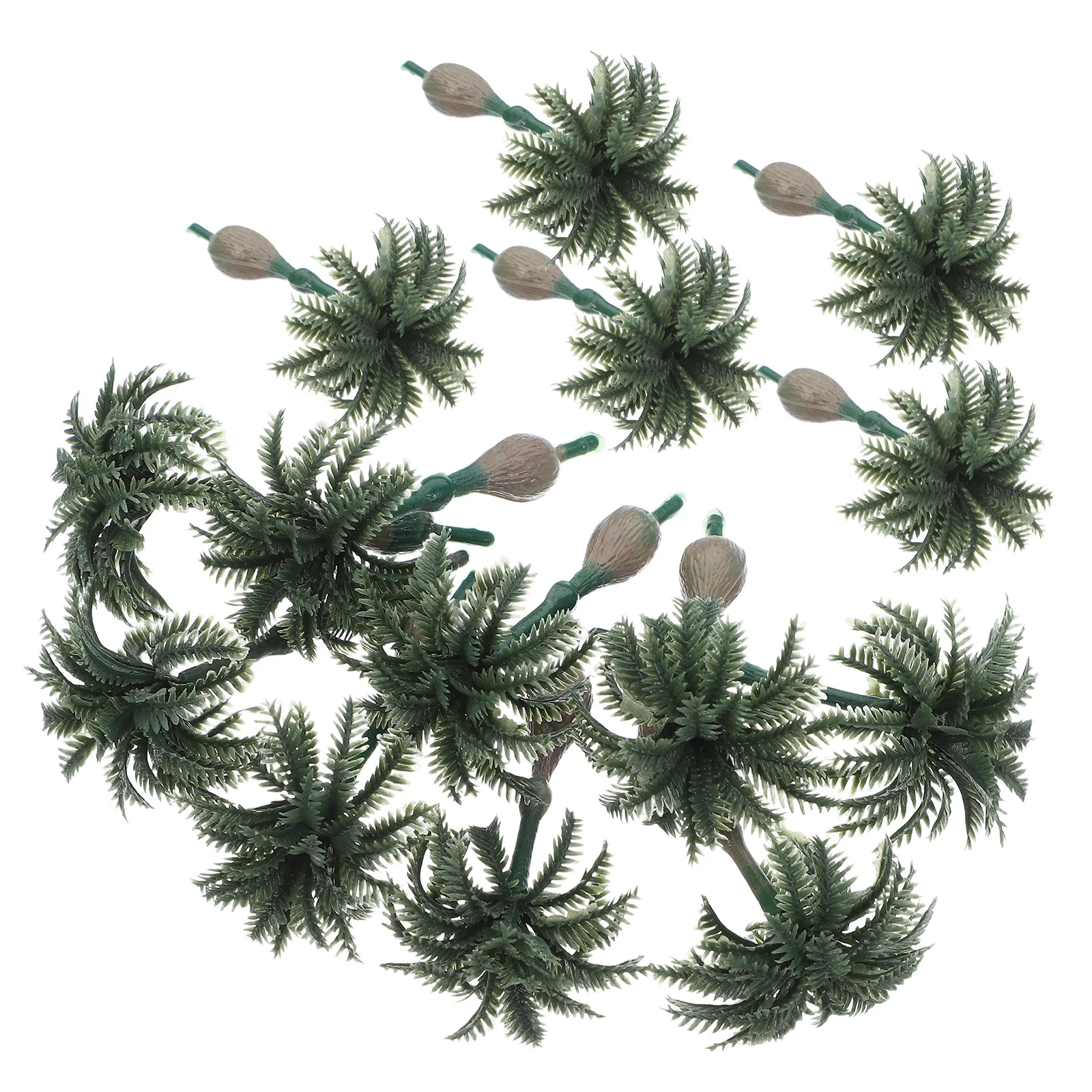 

15Pcs Miniature Palm Trees Artificial Coconut Trees Plastic Fake Plants for Moss Micro Landscape Fairy Garden Cake Topper
