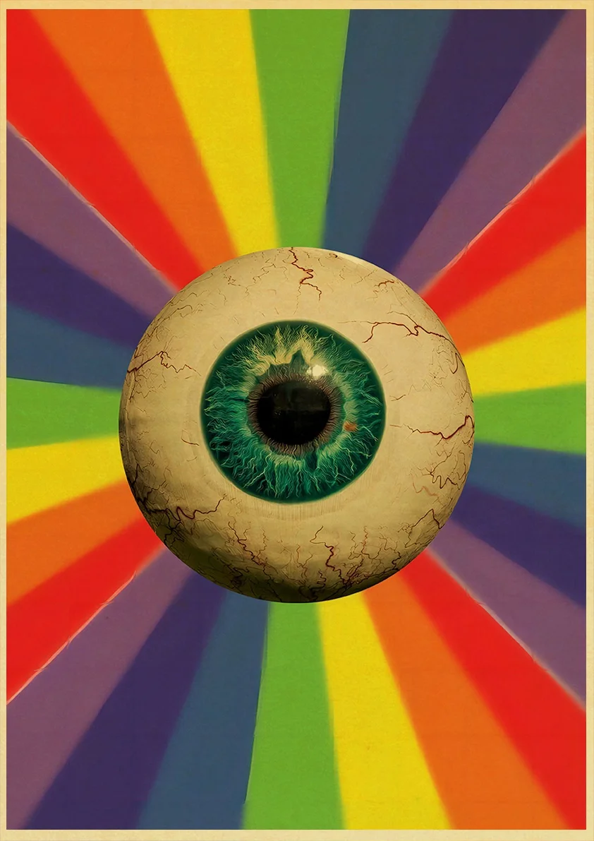 Ins Eyeballs Eye Cool Poster, Wall Chart Prints, Home Living Room Decor, Arte do quarto, Bar, Cafe Pictures, Pintura de parede sem moldura