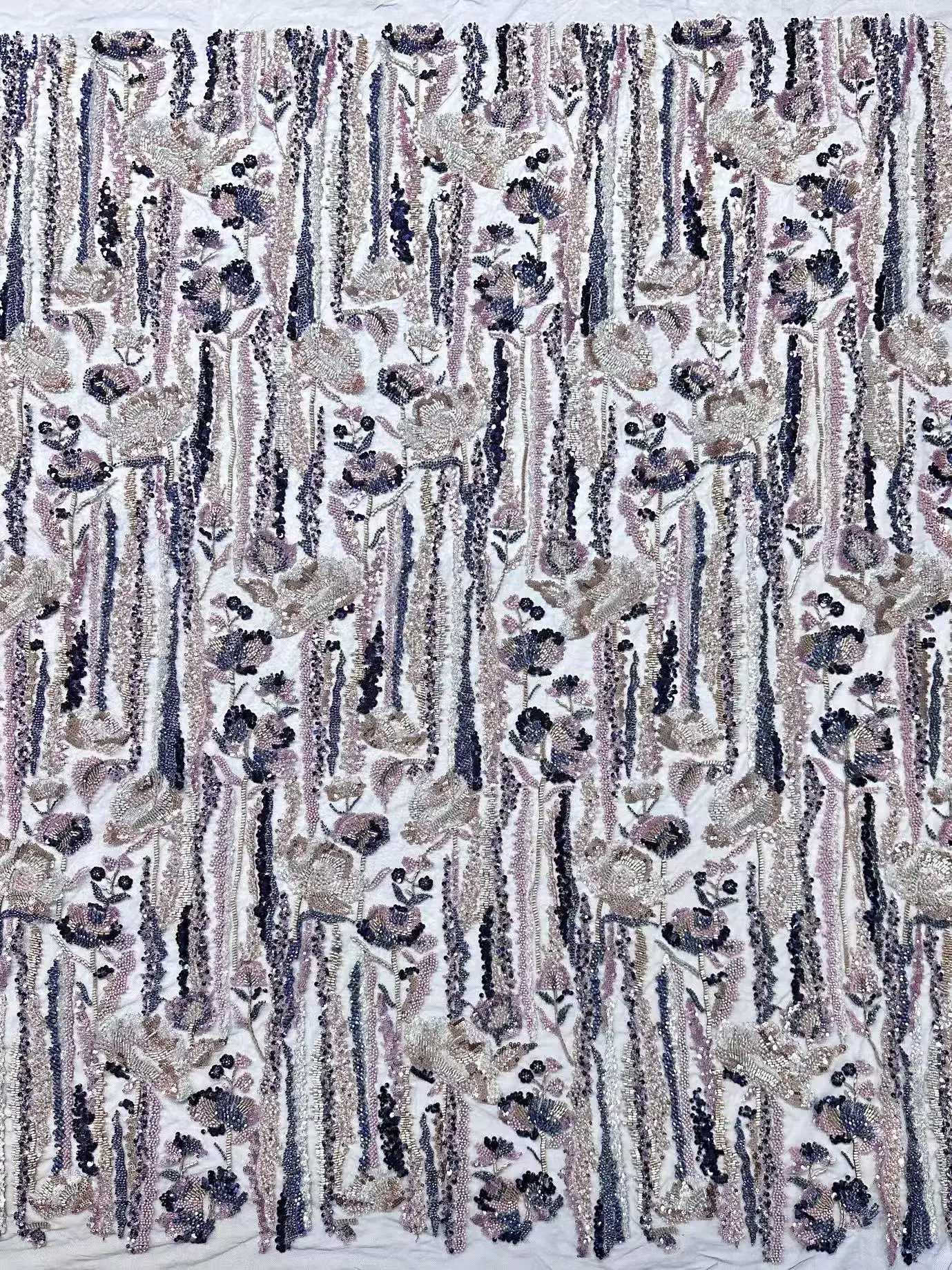 สีแดงคุณภาพสูงแอฟริกันทำด้วยมือลูกปัดลูกไม้ผ้าเย็บเลื่อมเย็บปักถักร้อยลูกไม้ไนจีเรียผ้าผู้หญิงชุดแต่งงาน T1424