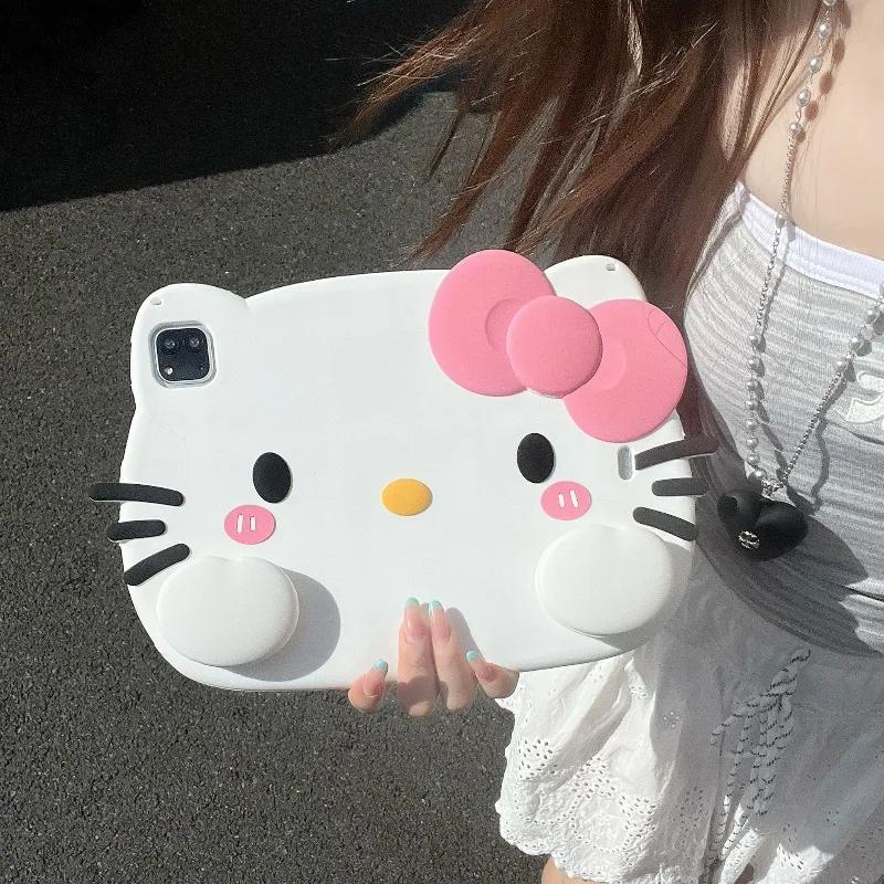 

Hellokitty Case for Ipad 2025 A16 11in Pro 21 22 Kitty Case for 11th 10th Air4 Air5 10.9in Silicone Case 9th 10.2in Stand Cover