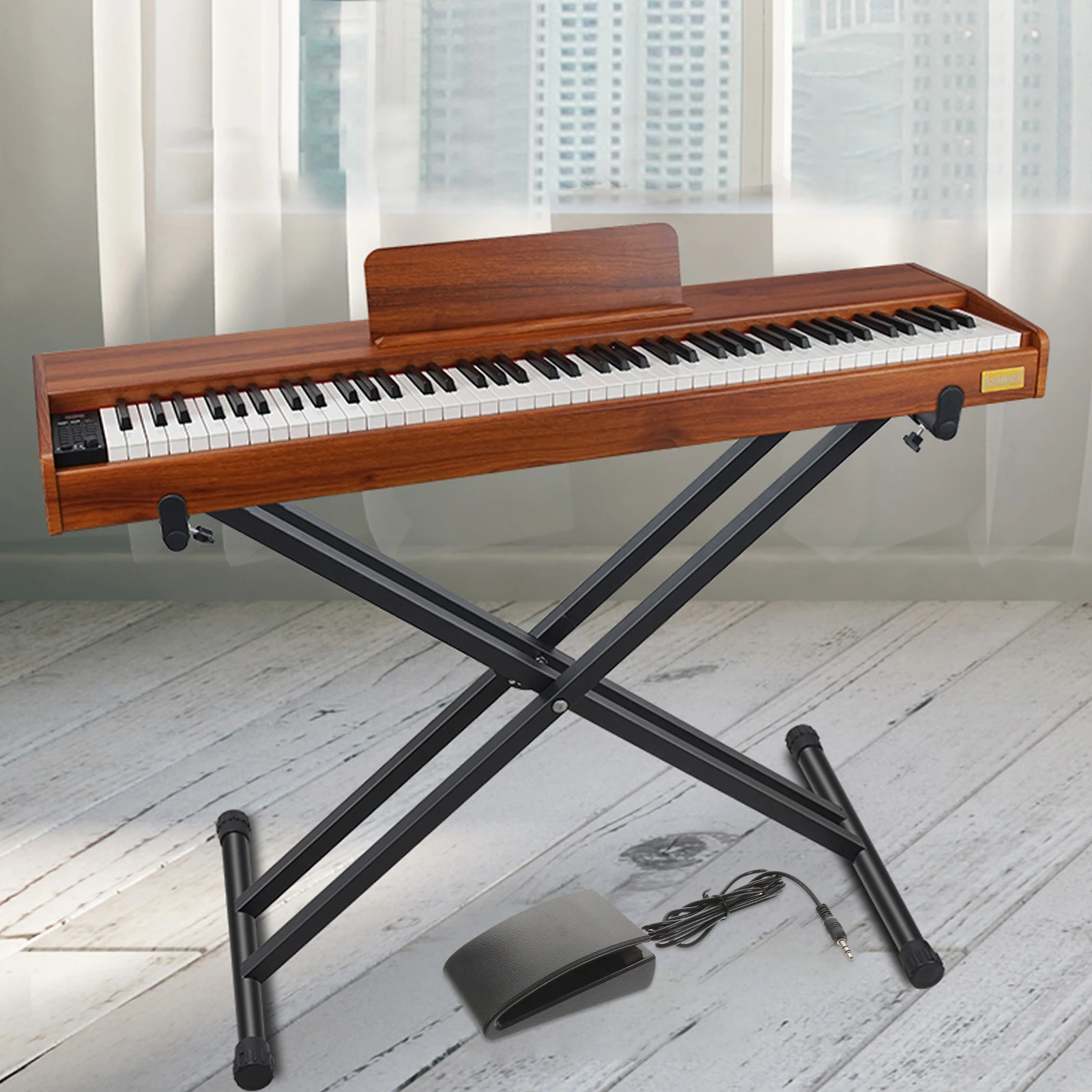 

Wide Damper For Piano Thickened Nonslip Sustain Pedal Compatible With Electronic Keyboard Hand Roll Piano Sturdy Portable