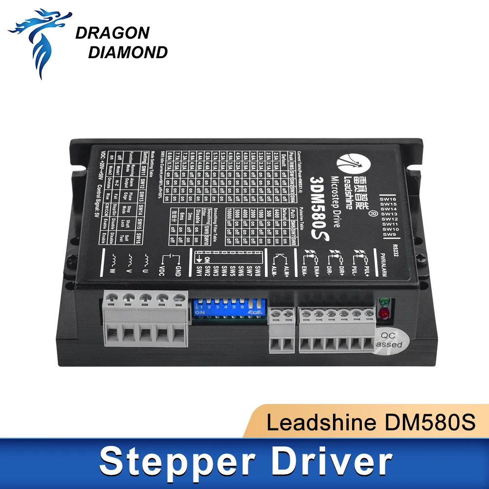 Leadshine 3 Phase Servo Stepper Driver Max 8A 3DM580 Stepper Motor Driver For CO2 CNC Laser Machine