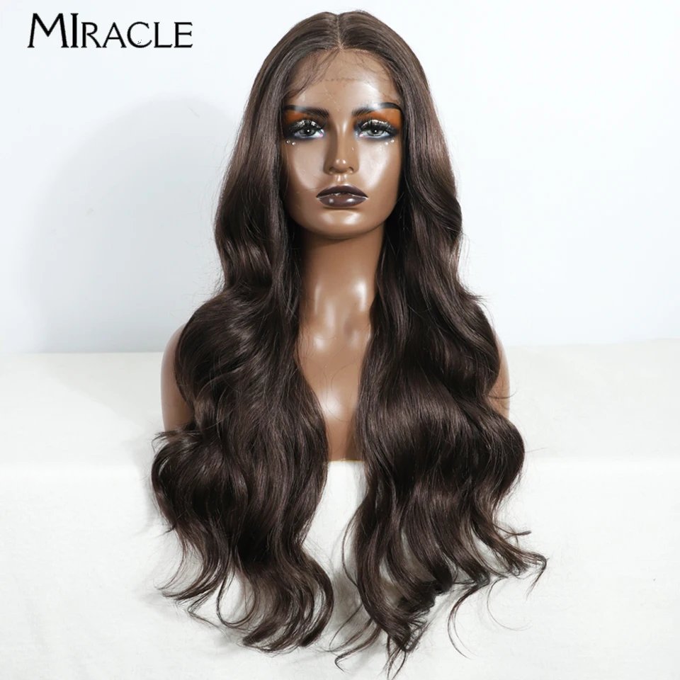 

28'' Long wavy Lace Front Wig for Black Women Loose Deep Wave Synthetic Lace Wigs Cosplay Daily Wear Lace Frontal Wigs Female