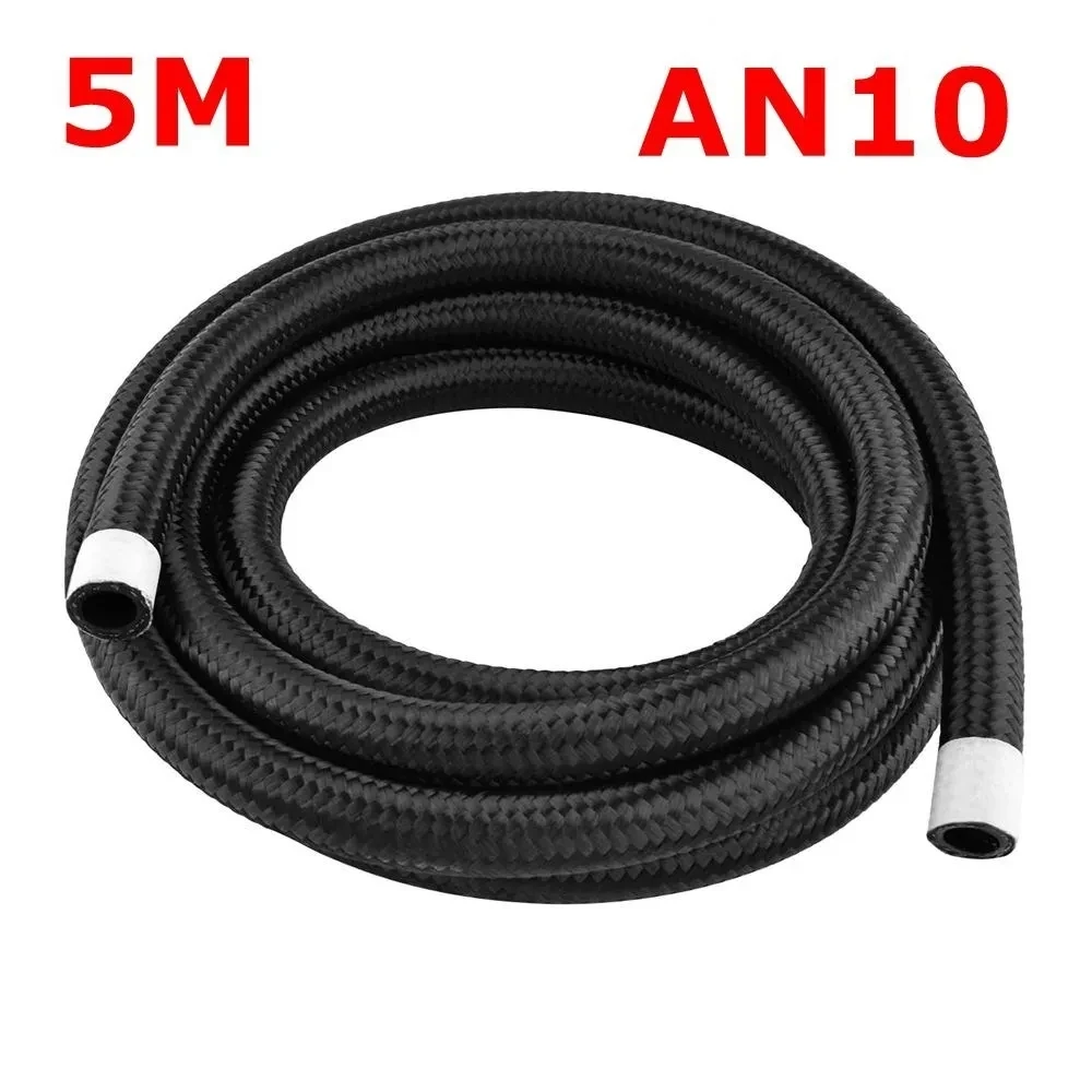 10FT 3M AN4 AN6 AN8 AN10 AN12 Olie Brandstof Slang Olie Gas Cooler Slang Line Buis Nylon Roestvrij staal Gevlochten Binnen Cpe Rubber