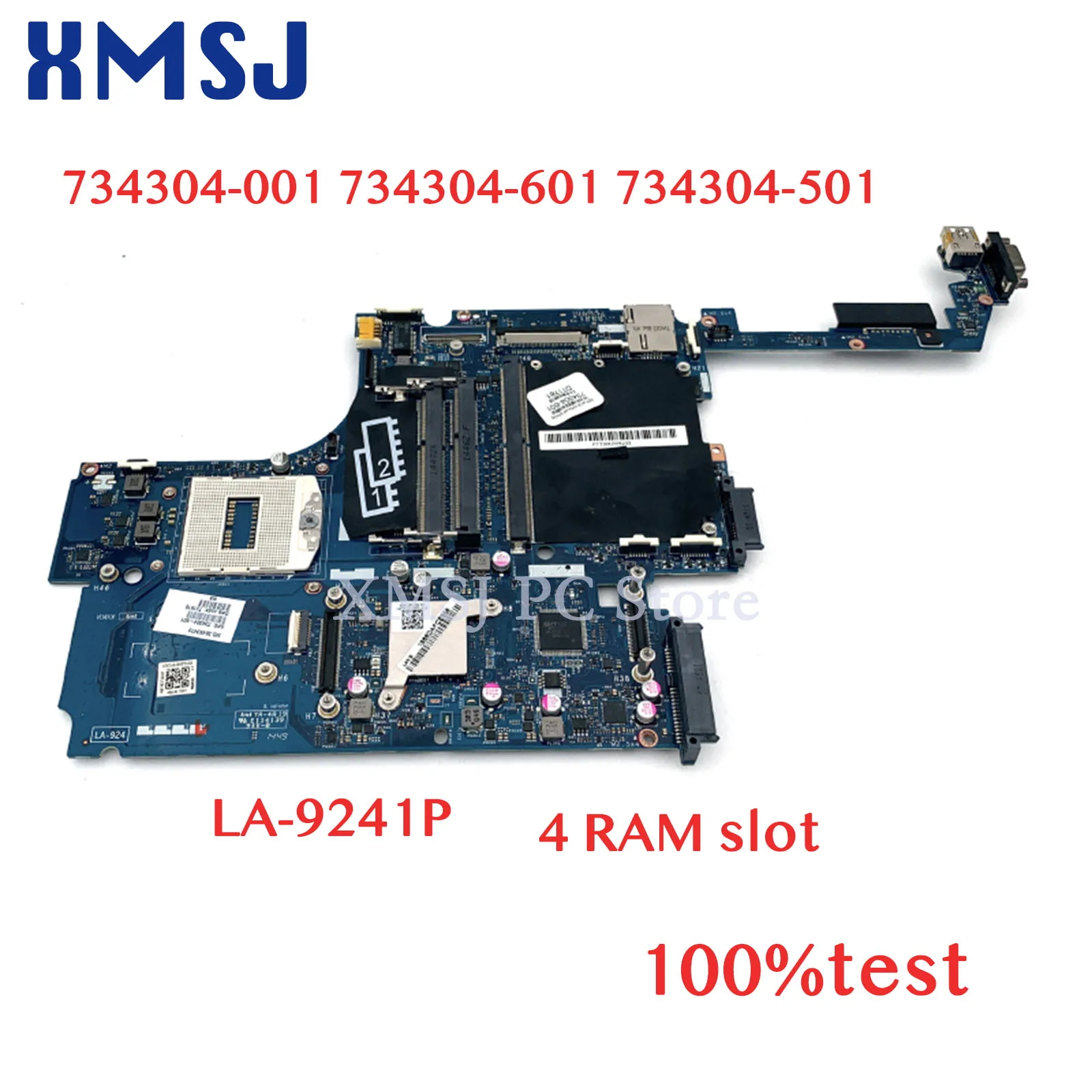 

XMSJ For HP ZBOOK 15 G1 LA-9241P 734304-001 734304-601 734304-501 Series Notebook PC Motherboard With 4 RAM Slot Fully Test